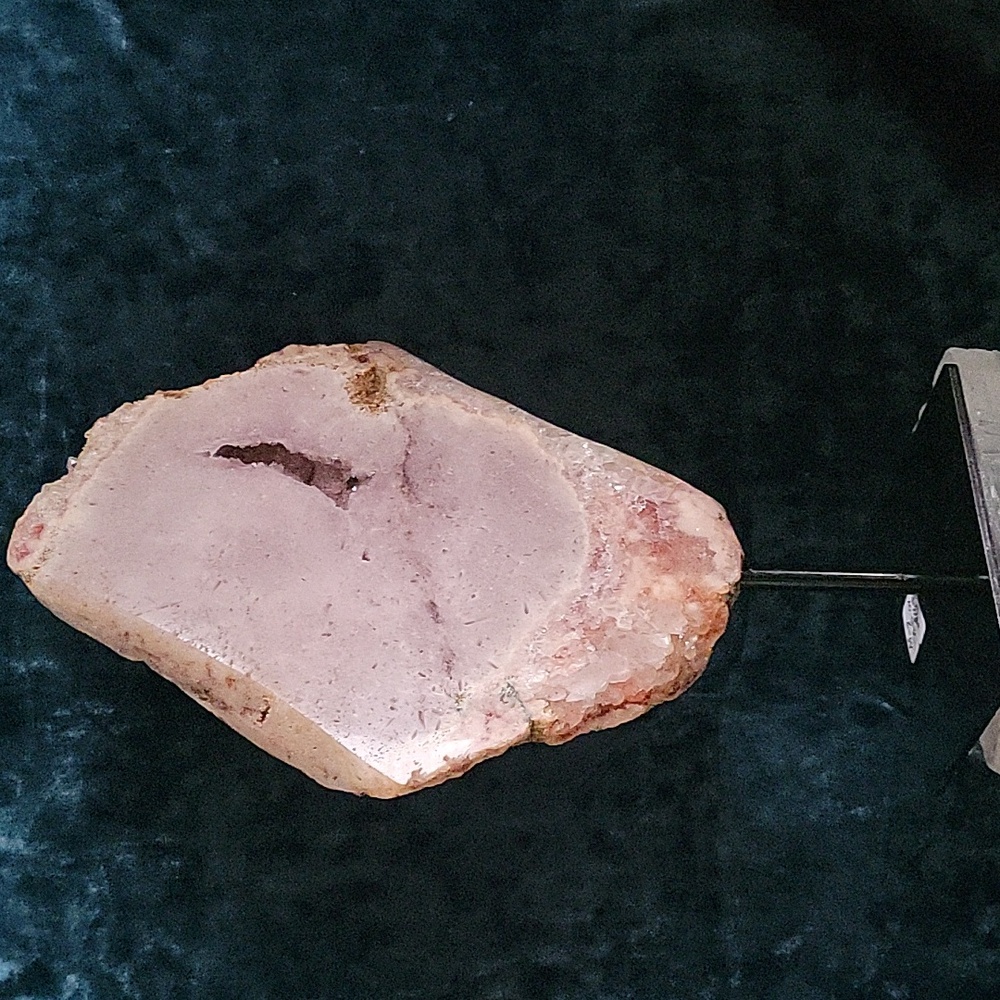 PAS-B 10.5"L 2.6lbs | Druzy Pink Amethyst Slab W.Flower Agate |Home Decor | Gift - Picture 3 of 8